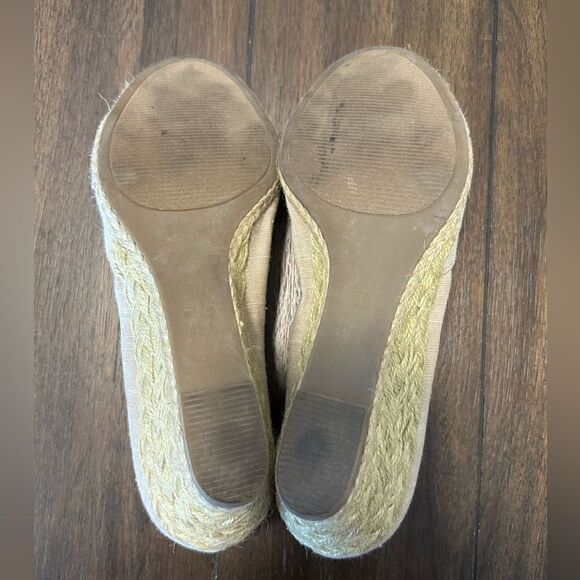 Coach and Four Peep Toe Espadrilles Wedge Sandals size 9.5 - Picture 5 of 6